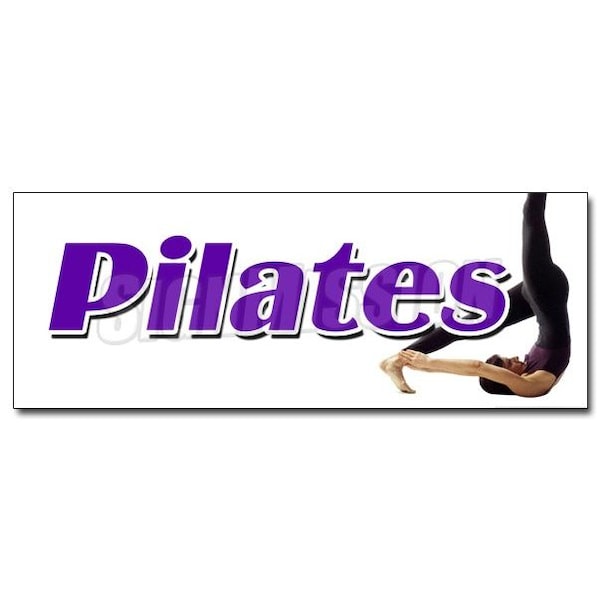 PILATES DECAL sticker physical fitness instructor class training weight, D-24 Pilates